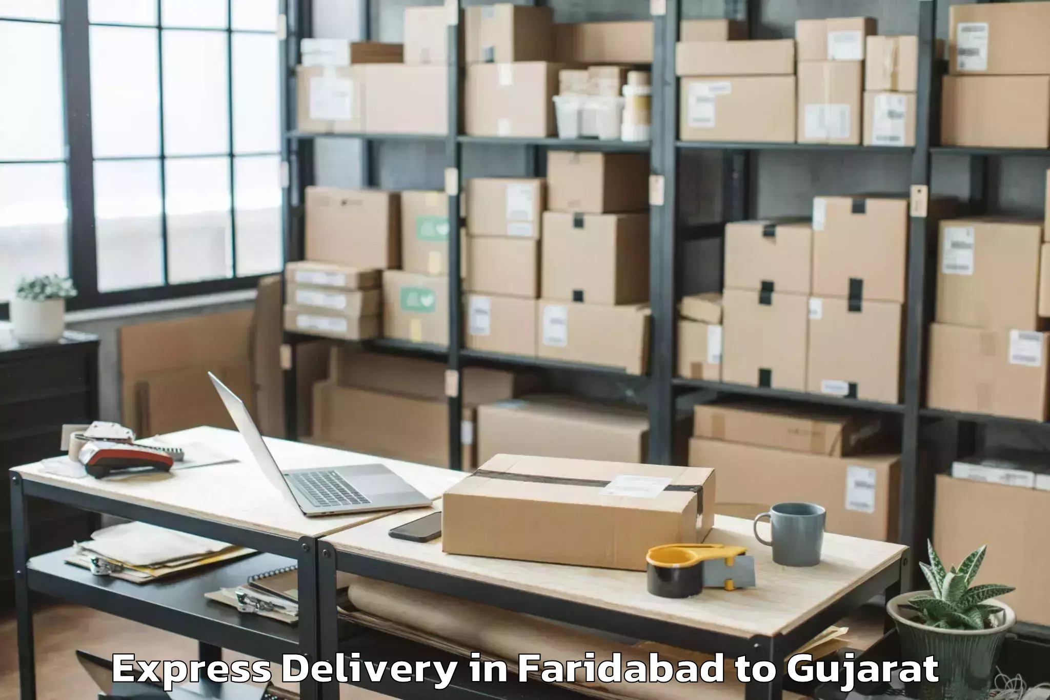 Quality Faridabad to Bhiloda Express Delivery